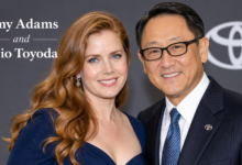 Amy Adams and Akio Toyoda