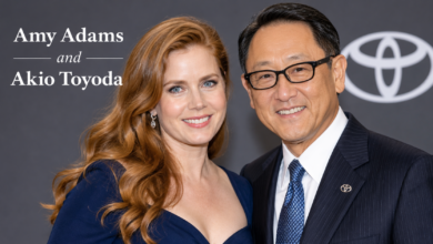 Amy Adams and Akio Toyoda