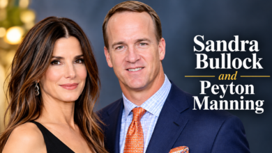 Sandra Bullock and Peyton Manning