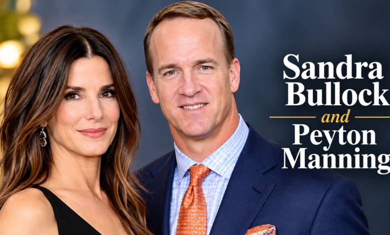 Sandra Bullock and Peyton Manning